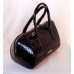 Black and Silver Croc Print Leather Tote