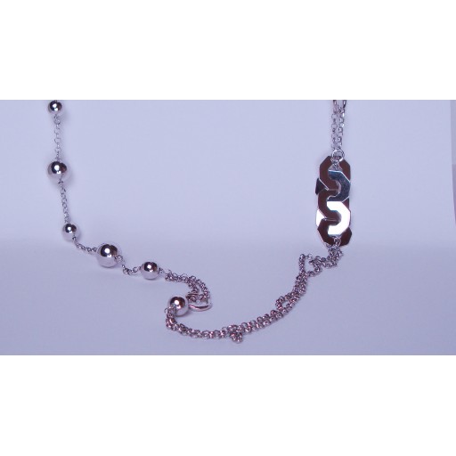 Ball & Heptagon Long Necklace