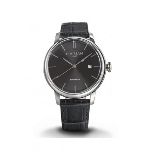 Locman Stainless Steel Gents Automatic with Leather Strap