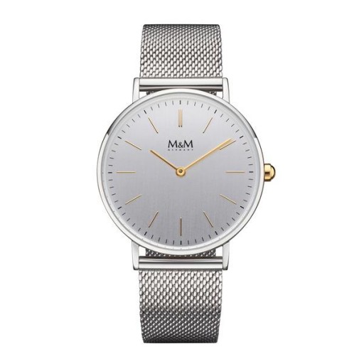 M&M Stainless Steel round case with Milanaise Strap