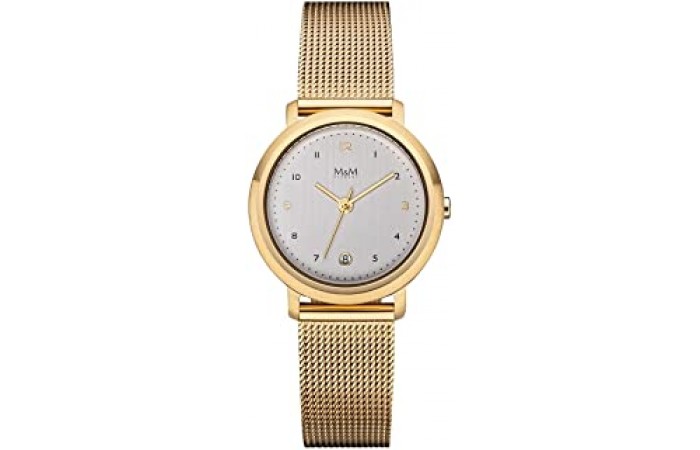 M&M Stainless Steel Gold Plated with Milanese strap