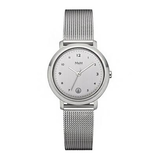 M&M Stainless Steel round case with Milanese strap