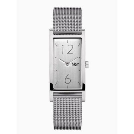 M&M Stainless Steel Oblong case with Milanese strap